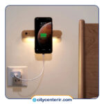 آویز کلید هوشمند چوبی با نور LED - Image 3